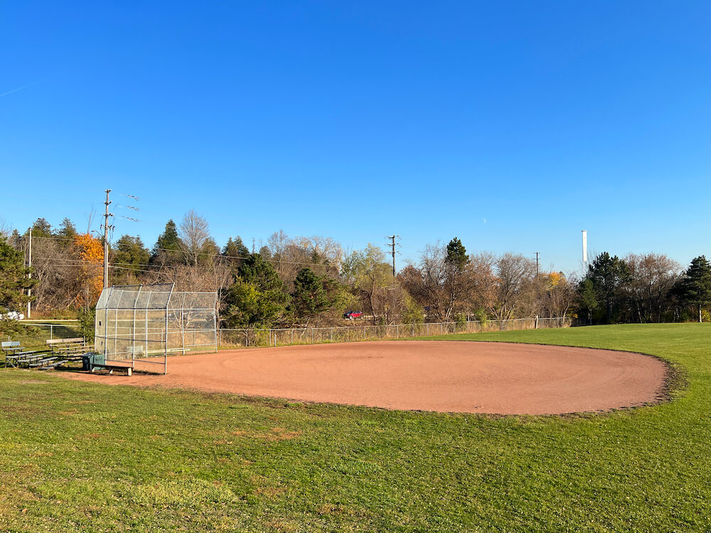 baseball diamond in Brock Ridge neighbourhood