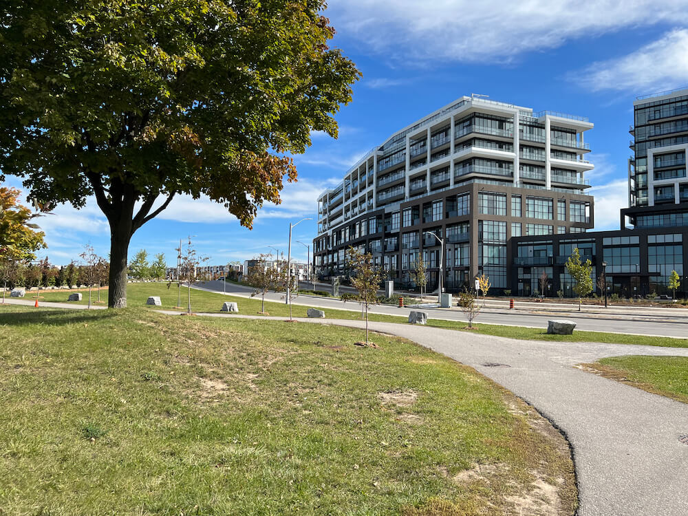 park and apartments in Downsview neighbourhood
