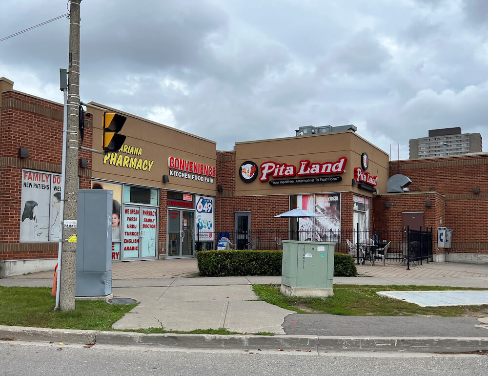 plaza in Flemingdon neighbourhood