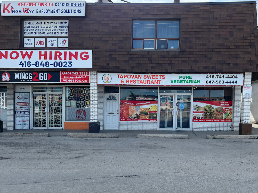 Shops in Humber Steeles Industrial neighbourhood