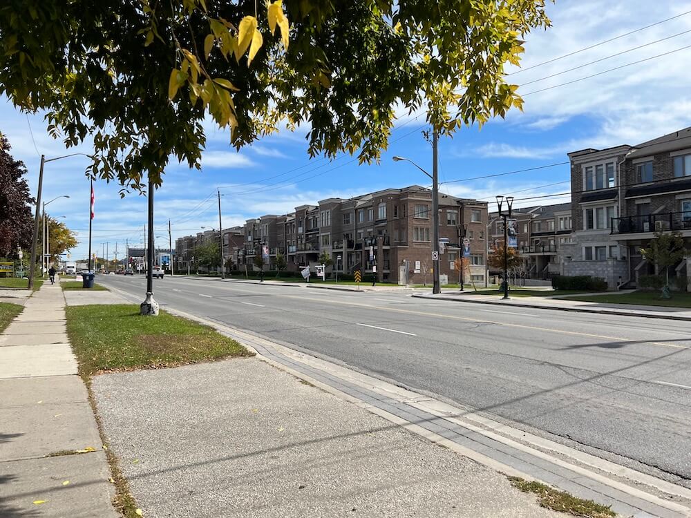 street in Humberlea neighbourhood