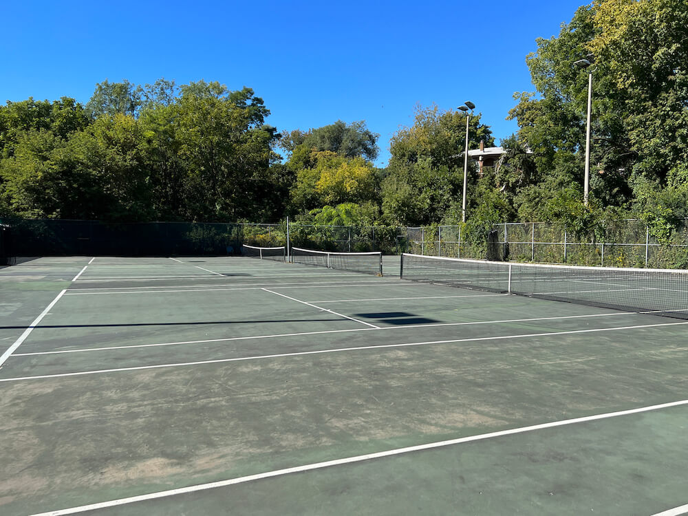 tennis court in Lambton neighbourhood