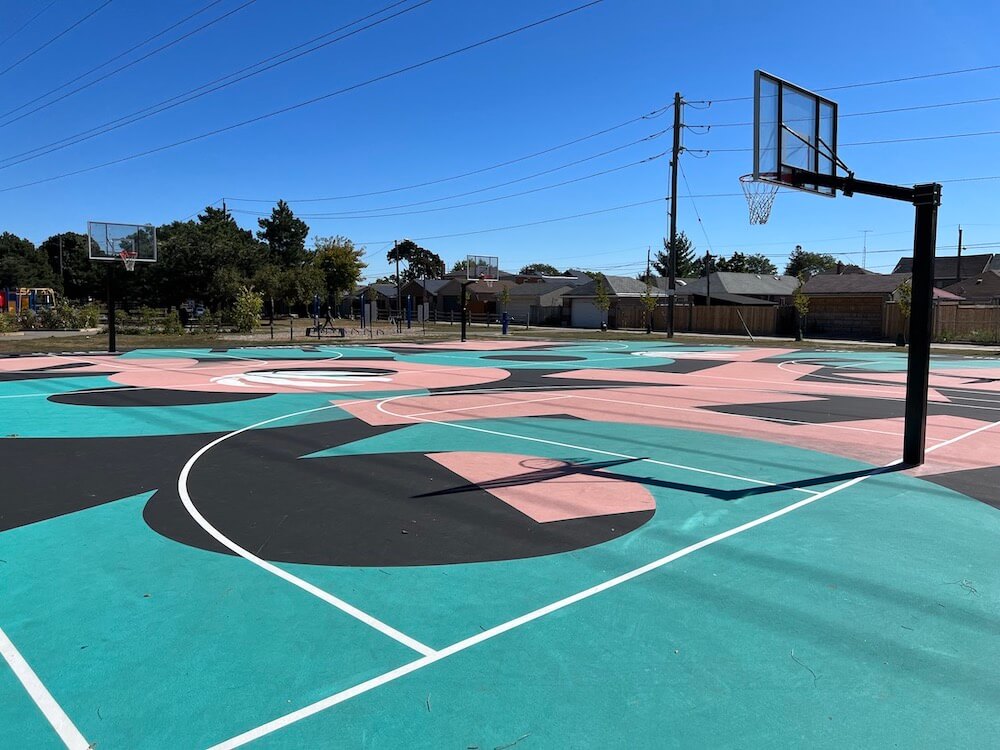 basketball court in Lambton neighbourhood