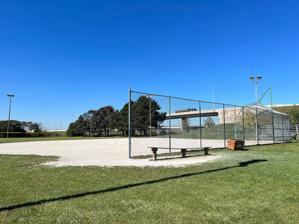 baseball diamond in Lawrence Manor neighbourhood