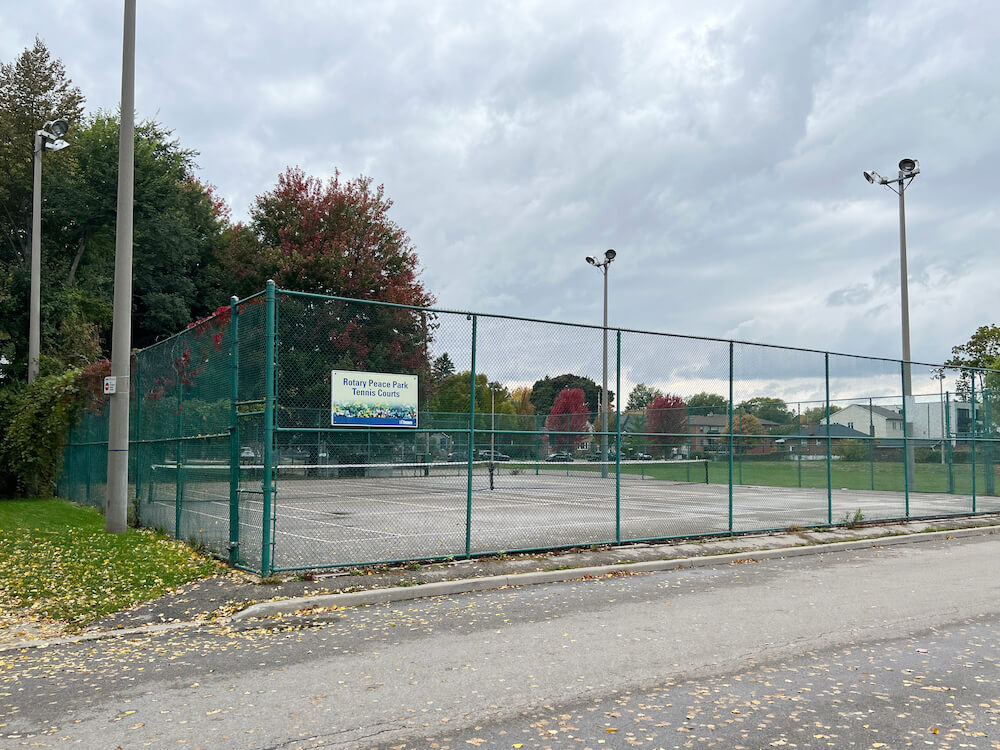 tennis court in Long Branch neighbourhood