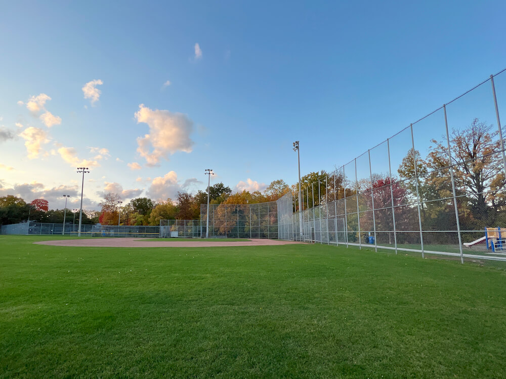 baseball diamond in Markland Wood neighbourhood