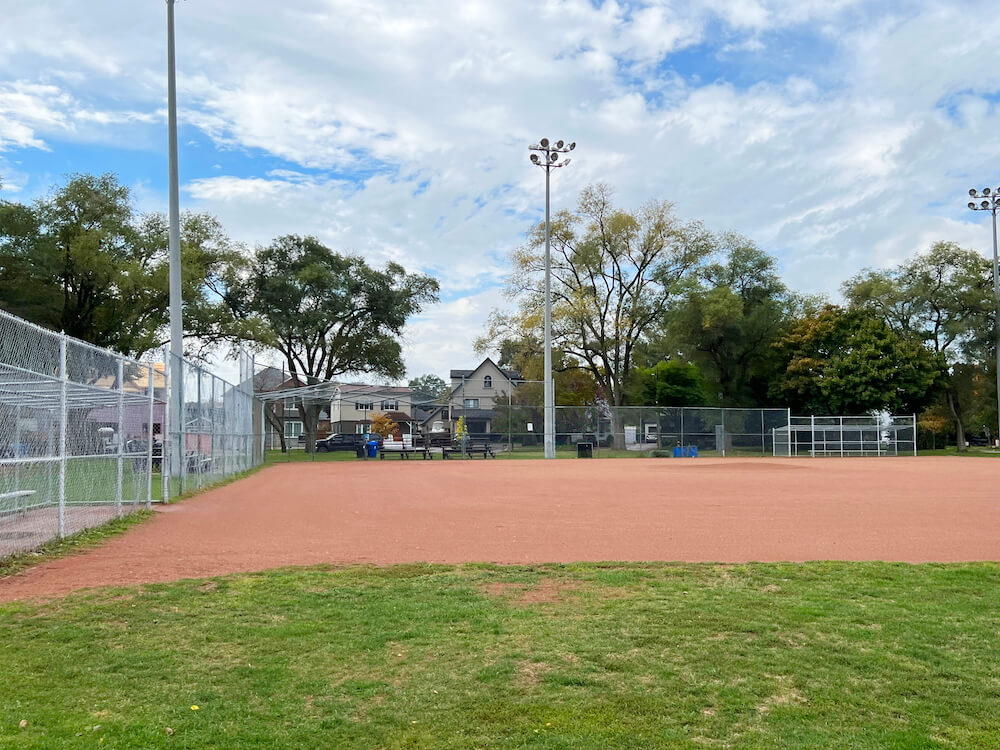 baseball diamond in The Queensway neighbourhood