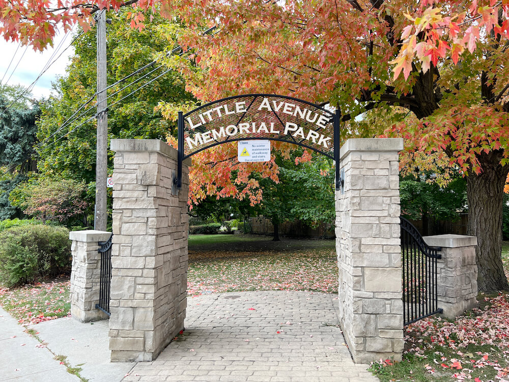 Little Avenue memorial park in Weston neighbourhood