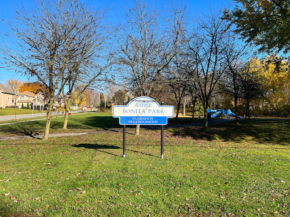 park in Dunbarton neighbourhood