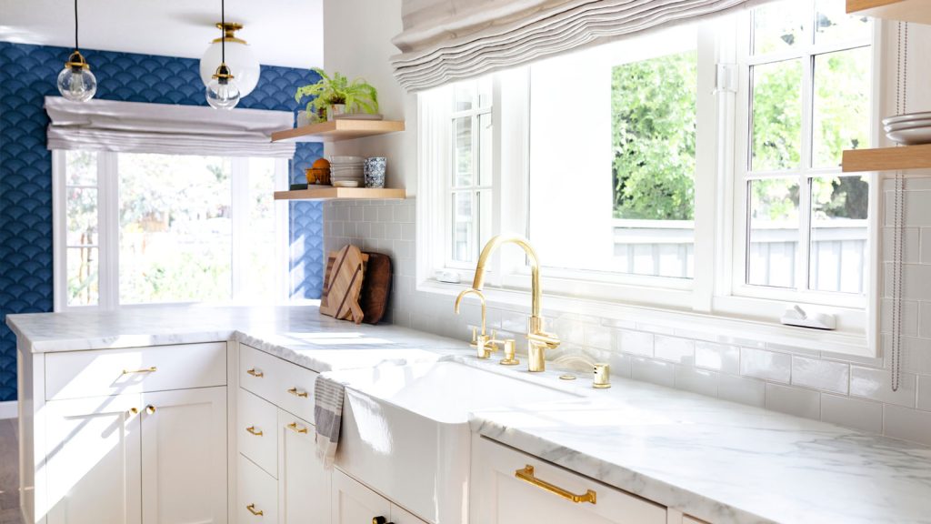 Renovated kitchen in a home.