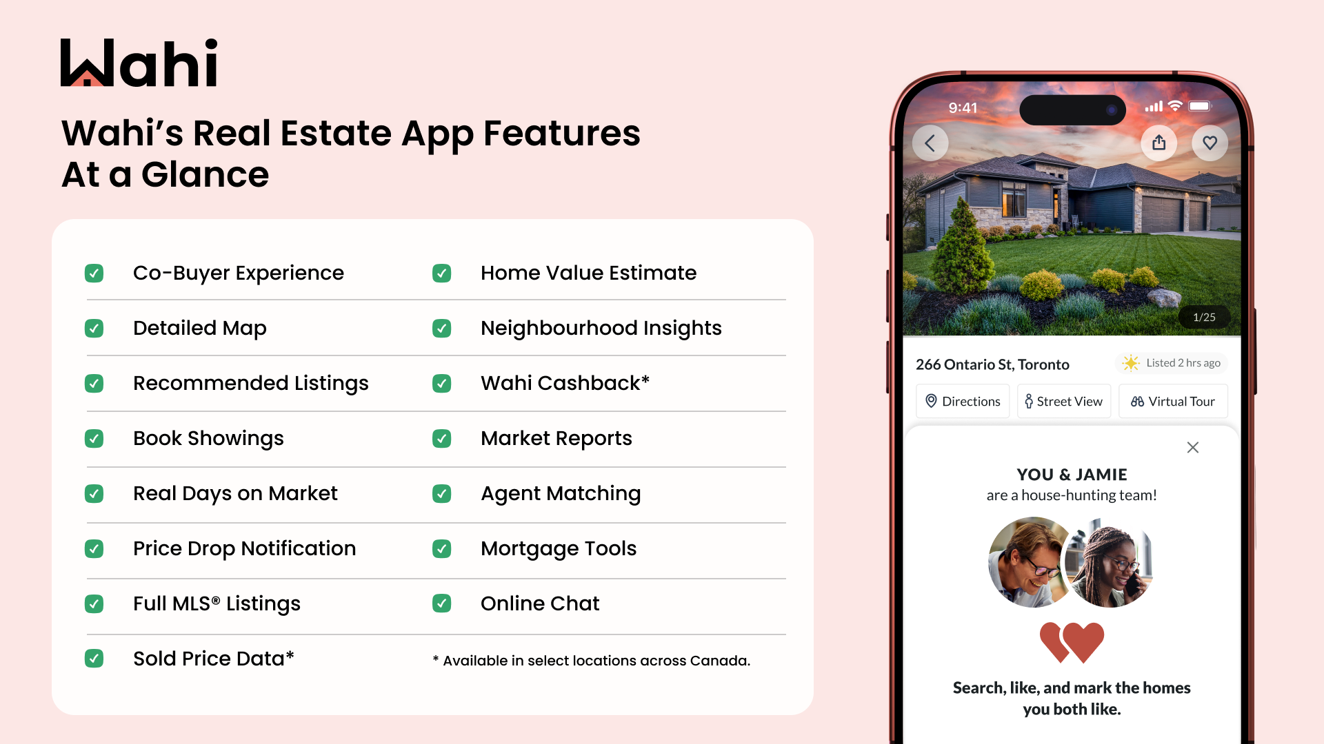 Wahi's Real Estate App Features At a Glance