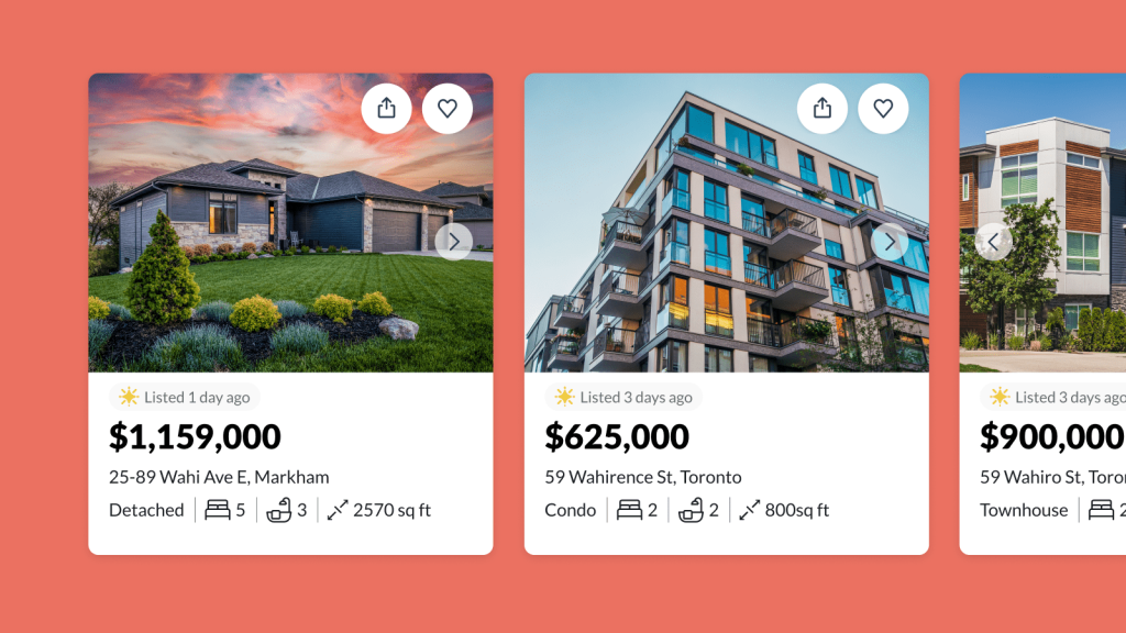 Image of real estate listings